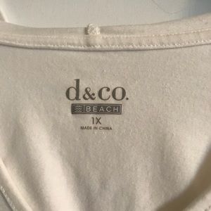 White D & Co  Beach  Coverup 1X
